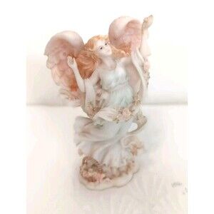 Vintage 1996 Seraphim Classics CHELSEA - Summer's Delight Angel Roses basket